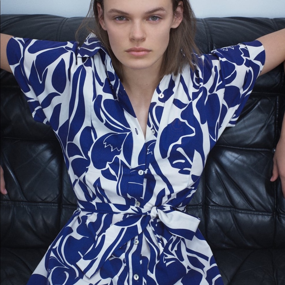 Zara printed shirt dress - Picture 2 of 7